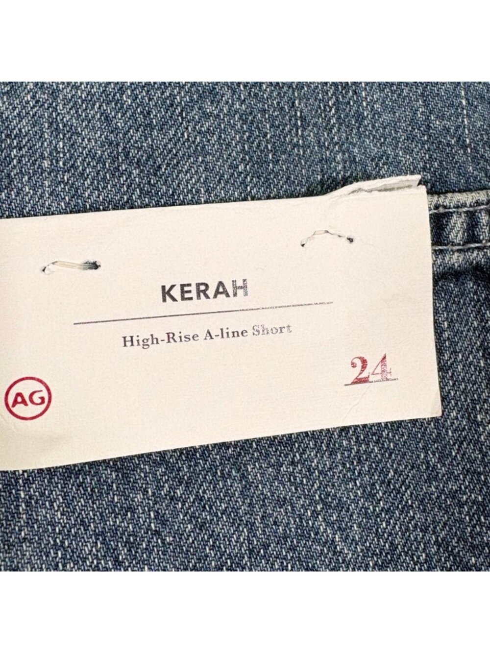 NEW AG Adriano Goldschmied Kerah Long Jean Shorts Size 24 - Picture 10 of 10